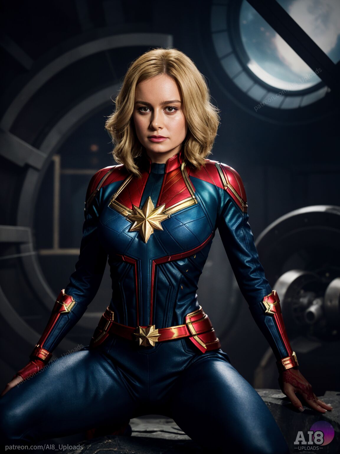 AI Brie Larson Captain Marvel space adventures AI Generated