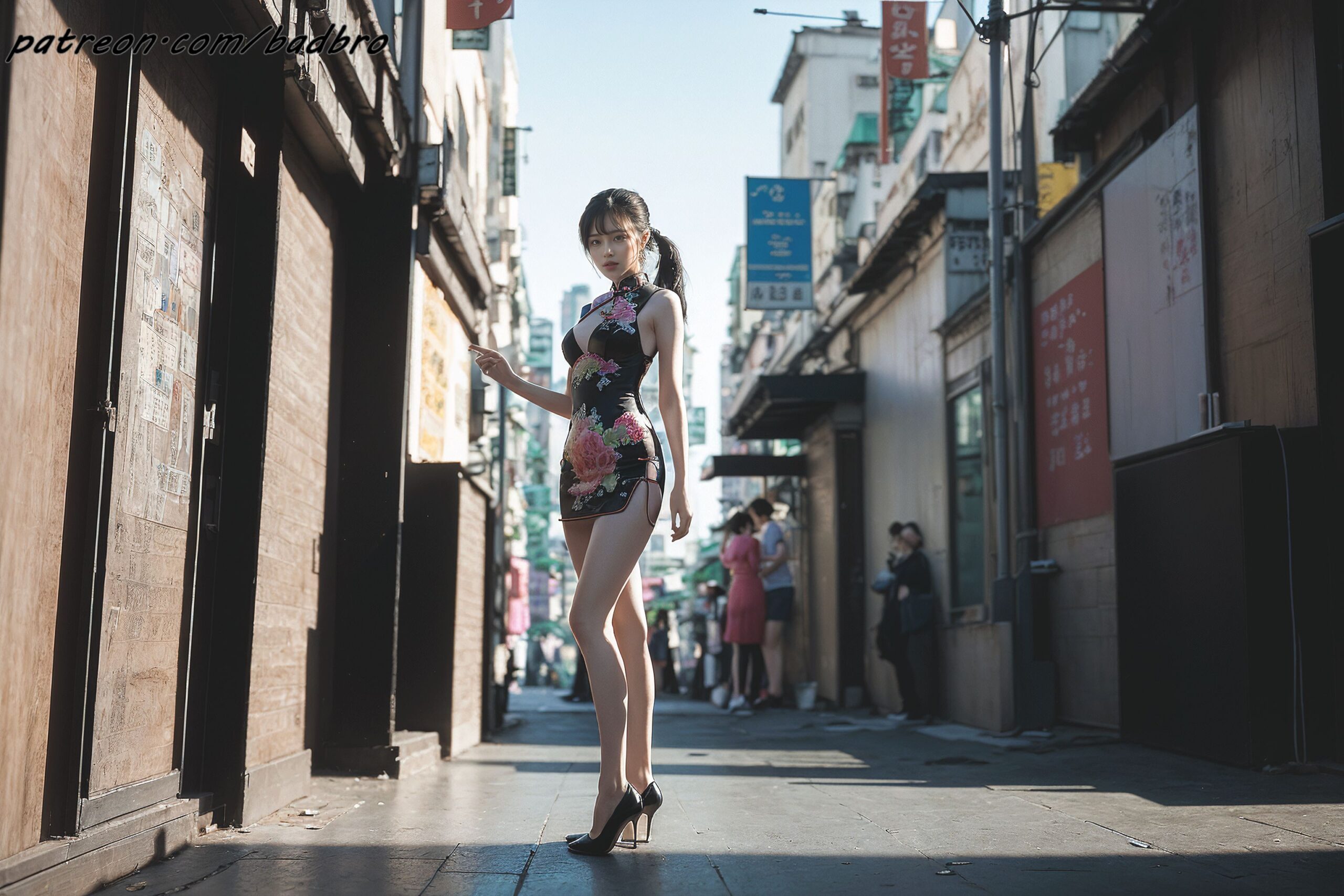 badbro_Hong Kong street cheongsam
 – Larose.VIP