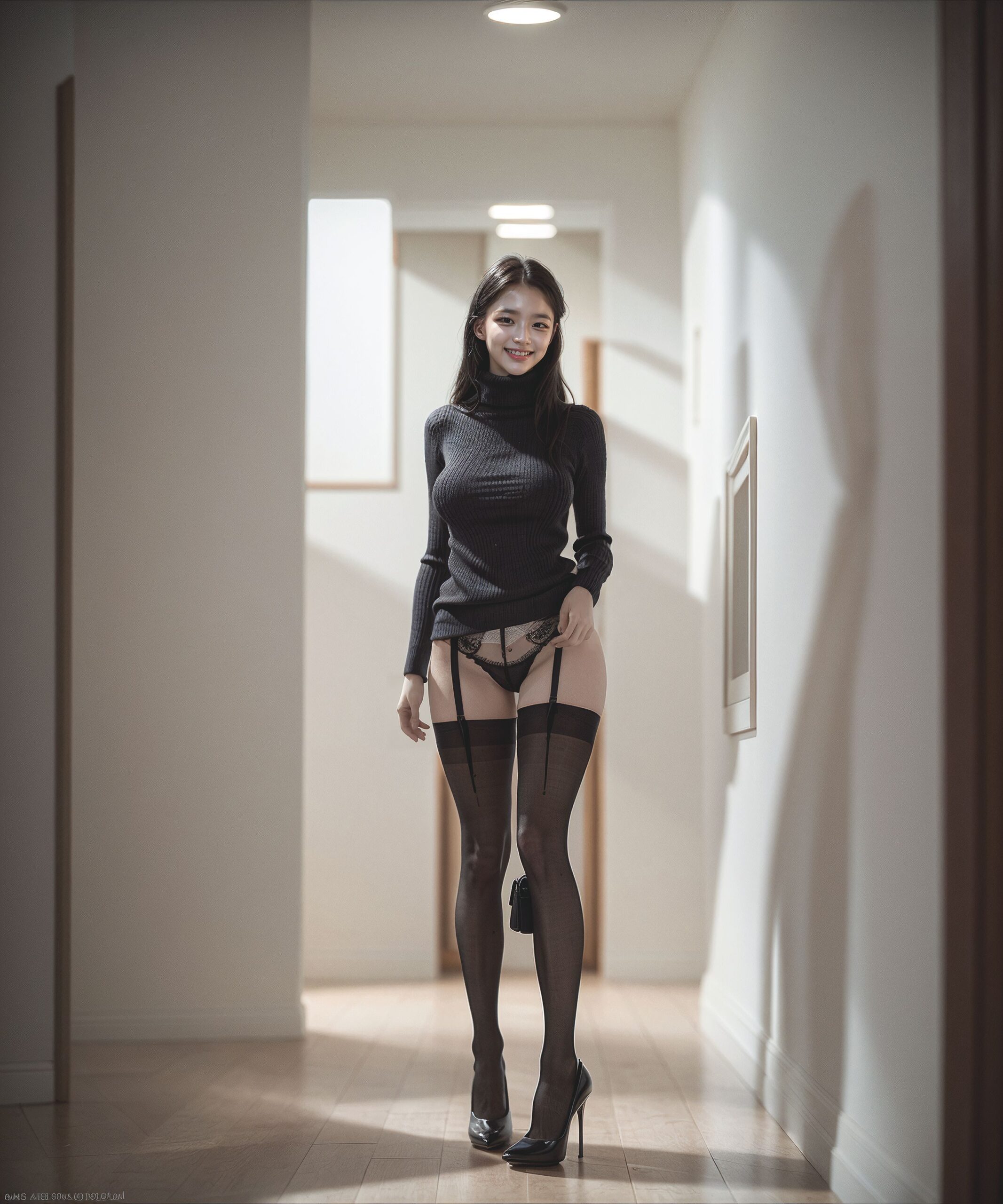 badbro_Knit Turtleneck stockings
 – Larose.VIP